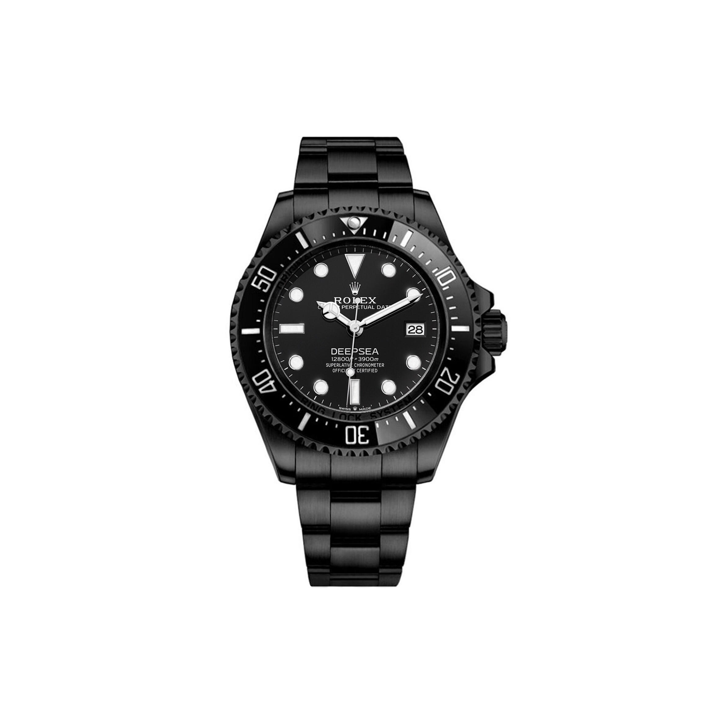 R01ex deep sea black black-pvd sea dweller deepsea black blue dial